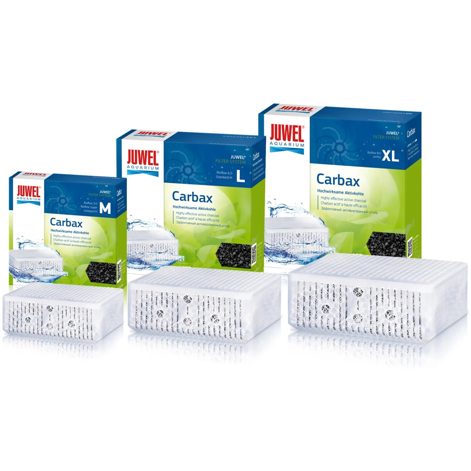 Juwel Carbax Filtermedium für Bioflow Filter in verschiedenen Größen.