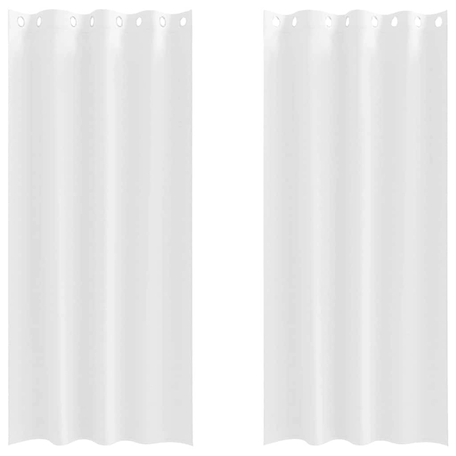 vidaXL Verdunkelungs-Vorhänge mit Ringen Reinweiß Polyester 4107385 günstig online kaufen