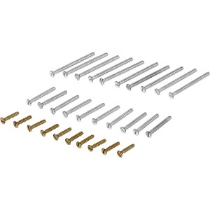 30-teiliges Geräteschrauben-Set für Schalterdosen, Senkkopf, verschiedene Längen.
