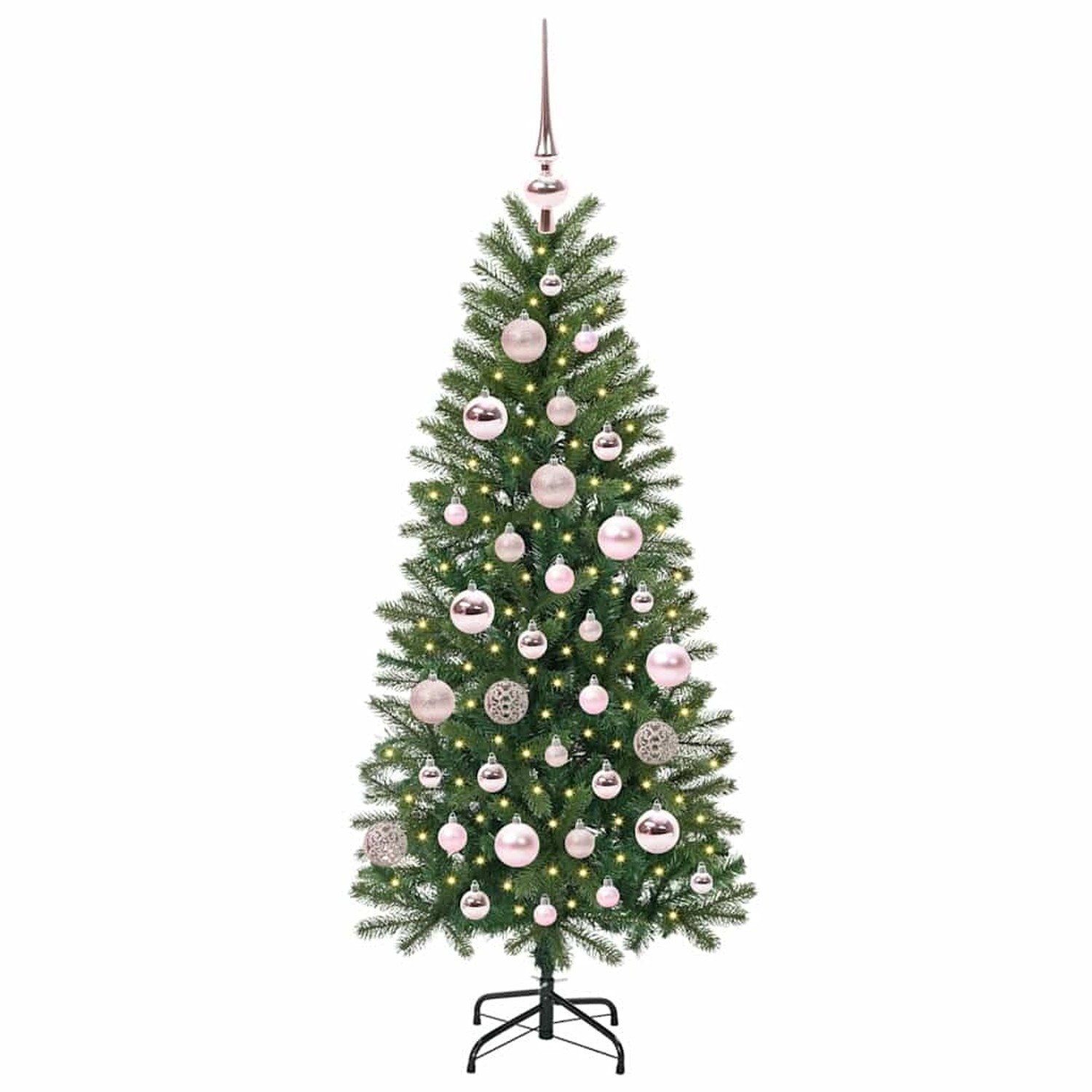 vidaXL Künstlicher Weihnachtsbaum mit 150 LEDs Grün 120 cm PE und PVC 3397330