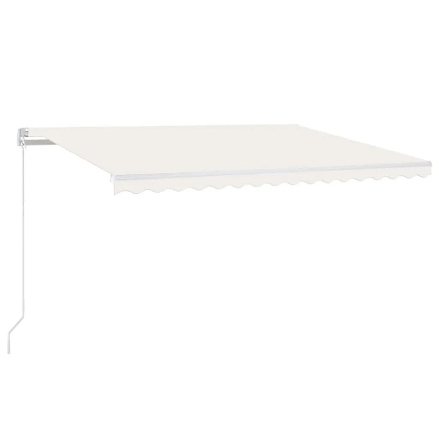 vidaXL Markise Manuell Einziehbar mit LED 450x300 cm Creme 3068922