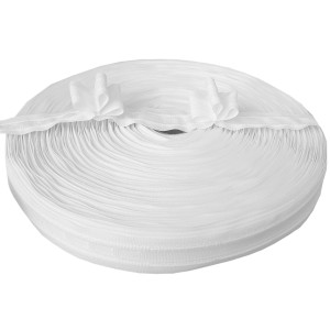 Rolle Bestlivings Gardinenband, Faltenband für Fenstervorhänge, 3er Falte, 25mm breit, 10m lang, weiß.