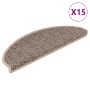 VidaXL Stufenmatte Sisal, 15er Set, dunkelbeige, selbstklebend, für mehr Sicherheit und Komfort.
