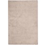 Snapstyle Hochflor Teppich Mona in Taupe, 133x133cm, weicher Velours für Wohnbereiche.