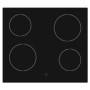 Schwarzes Glaskeramikkochfeld mit vier Kochzonen für die Flex-Well Classic Winkelküche.