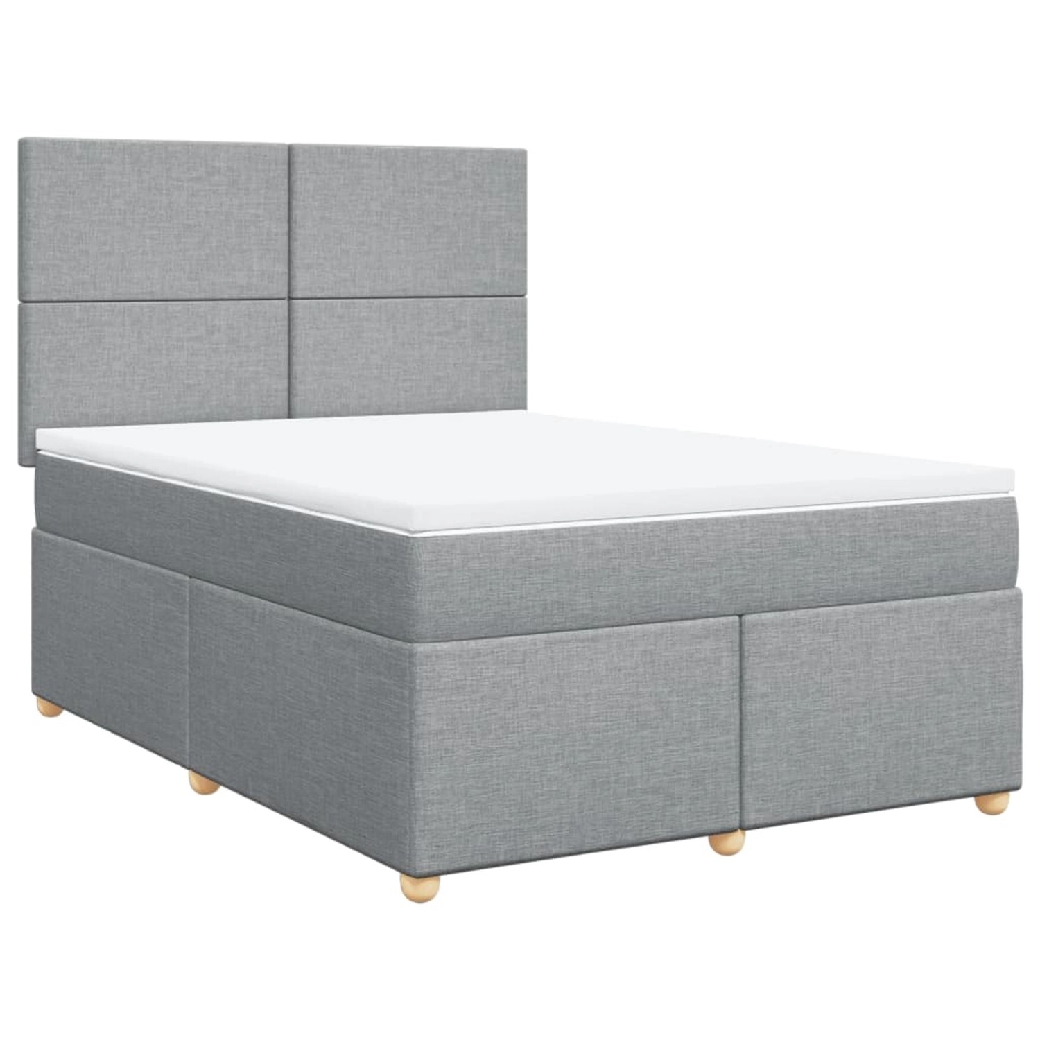 vidaXL Boxspringbett mit Matratze Hellgrau 160x200 cm Stoff 3291324 günstig online kaufen