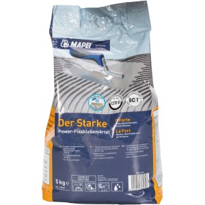 Mapei Flexmörtel C2TE S1, 5 kg Sack. Flexibler Fliesenkleber für Innen- und Außenbereich.