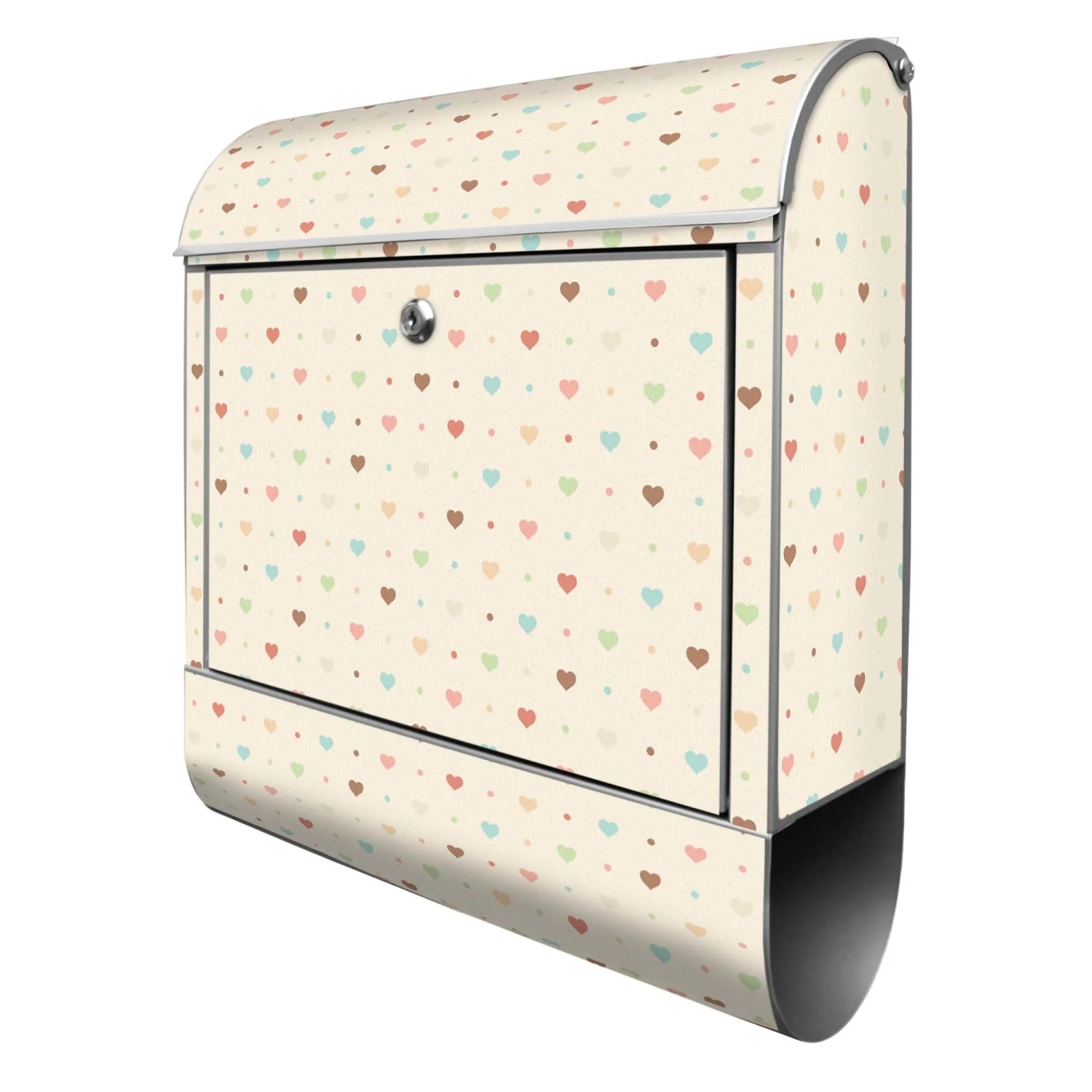 Banjado Design Briefkasten Silber Pulverbeschichtet 39x47x14cm 2 Schlüssel günstig online kaufen