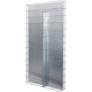 Bellissa Lärmschutz-Gabione, 195x102,5x23,5 cm, fertig montiert mit Schalldämmplatte, zur individuellen Befüllung.