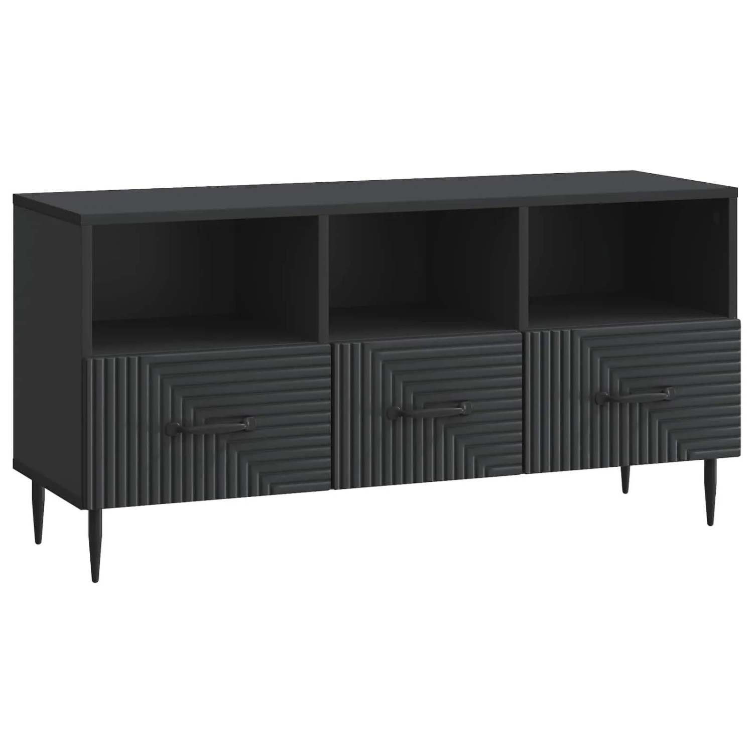 vidaXL TV-Schränk Schwarz 102 x 34,5 x 50 cm Holzwerkstoff 894906