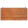 DELUKE Hochbeet Aus Cortenstahl ISAK Unten Offen Hochbeet Metall Pflanzenbeet Gartenbeet Metall Blumenbeet Gemüsebeet 100x40x45cm_4