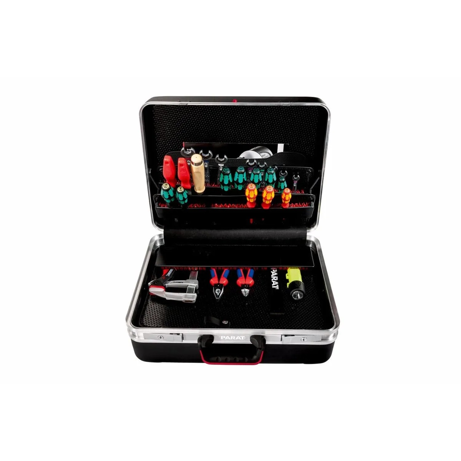 Offener PARAT CLASSIC KingSize CP-7 Werkzeugkoffer mit Werkzeugen.