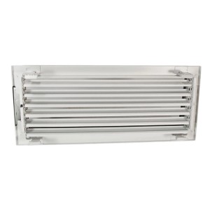 Häusler Warmluftgitter WG 3515 W Lüftungsgitter Weiss 350 x 150mm Abluftgitter