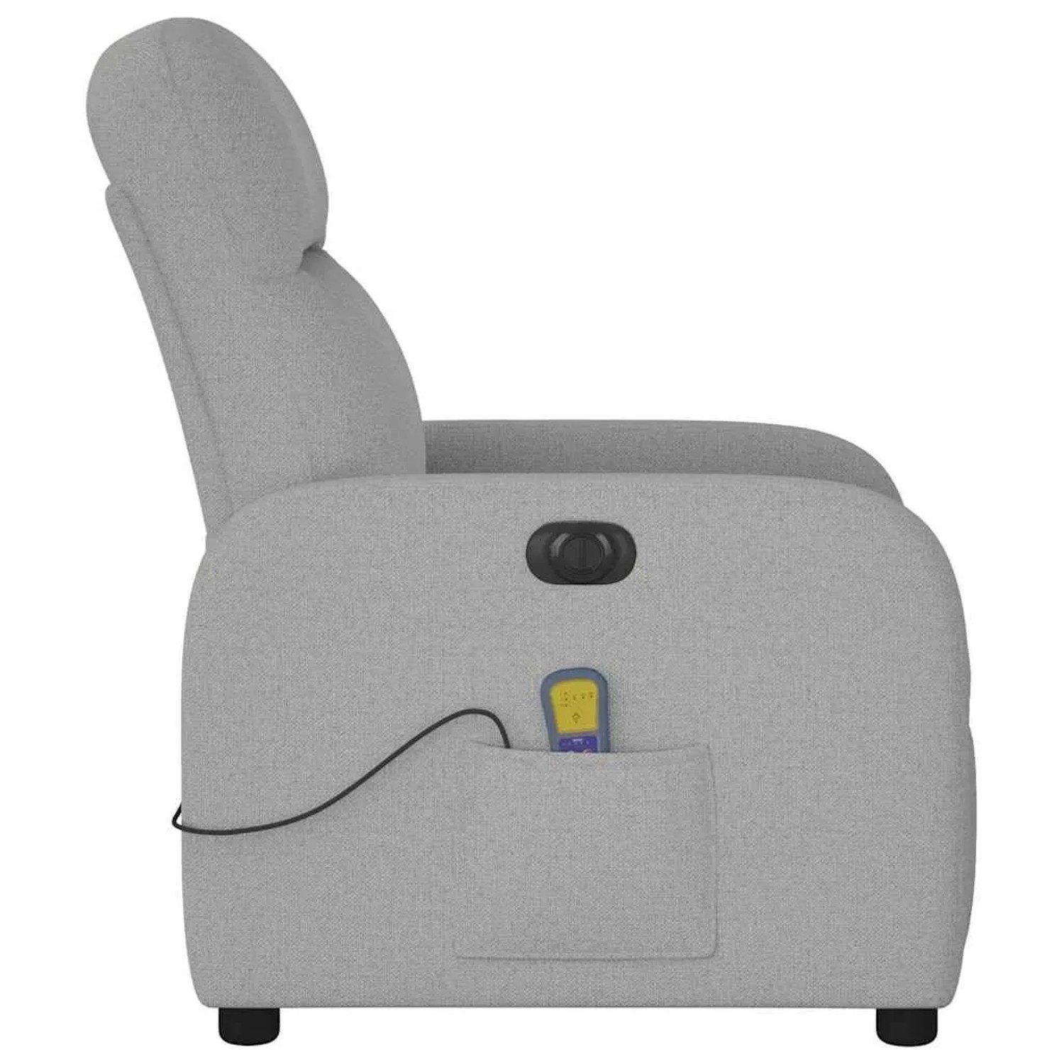vidaXL Massagesessel Elektrisch Wolkengrau Stoff 3302971_5