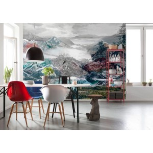 Sanders & Sanders Fototapete mit Landschaftsmotiv in Multicolor, 368x248 cm.