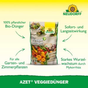 Neudorff Azet Veggie-Dünger, 750g Packung. Veganer Gemüsedünger für Garten- und Zimmerpflanzen.