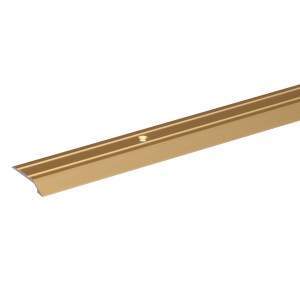 Bodenausgleichsprofil aus Aluminium, 2 mm stark, 30 mm breit, 1000 mm lang, in Gold.