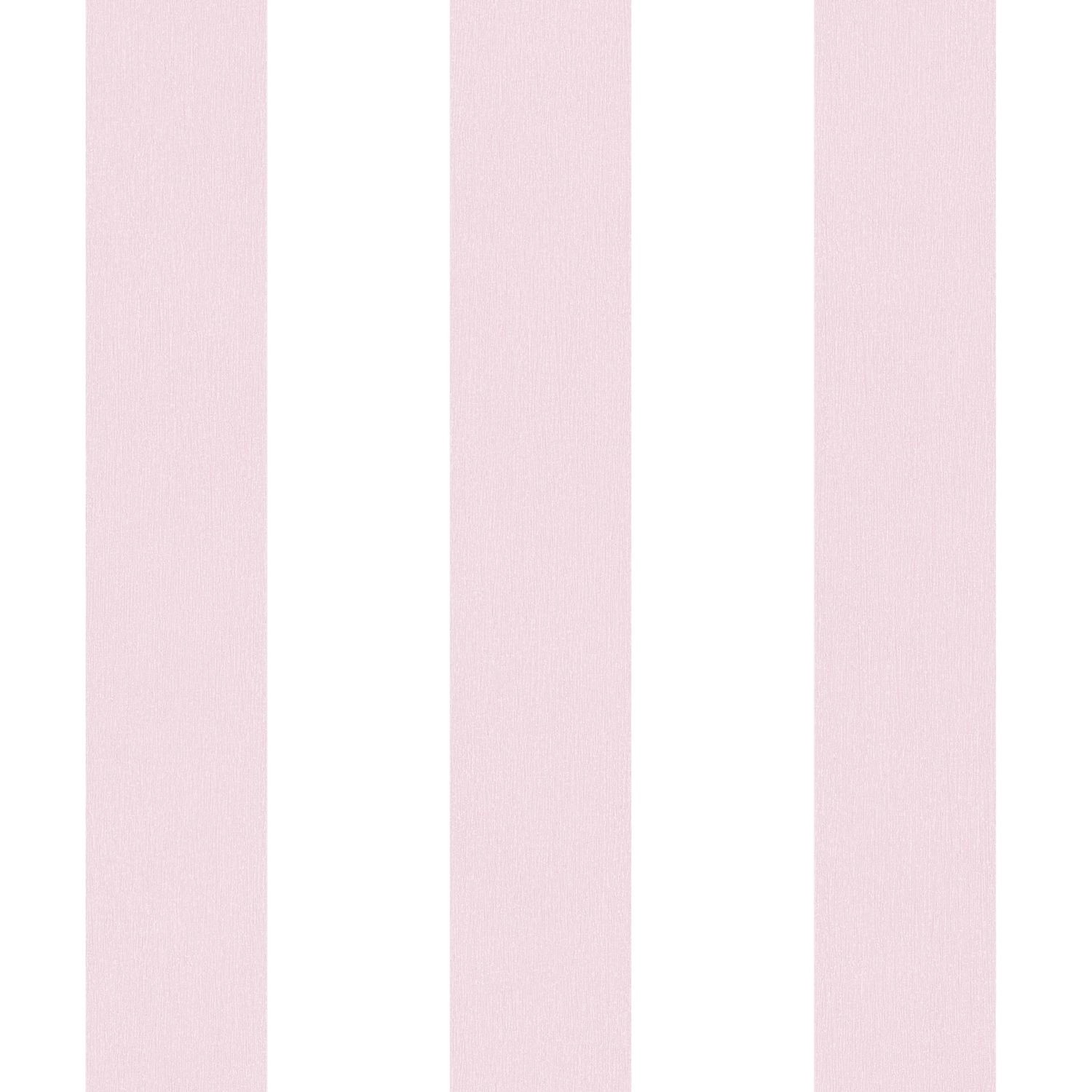 PROFHOME 381482-GU Kinder Tapete Streifentapete Matt Rosa Weiß 0,53 m x 10, günstig online kaufen