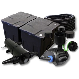 Sunsun Filter Set 60000L Teich 36W Klärer40W Eco Pumpe 25M Schlauch Skimmer