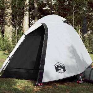 vidaXL Kuppel-Campingzelt 2 Personen Weiß Dunkel Wasserdicht 94330