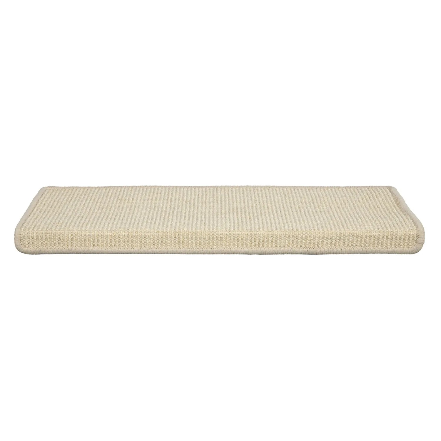 Rechteckige, selbstklebende Karat Stufenmatte aus Sisal in Elfenbein (23,5x65cm).