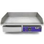 Monstershop Gastro Grillplatte 50cm, Elektrogrill aus Edelstahl mit Spritzschutz und Fettablauf.