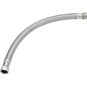 Flexibler Panzerschlauch DN20, 50 cm lang, mit beidseitigem Innengewinde.