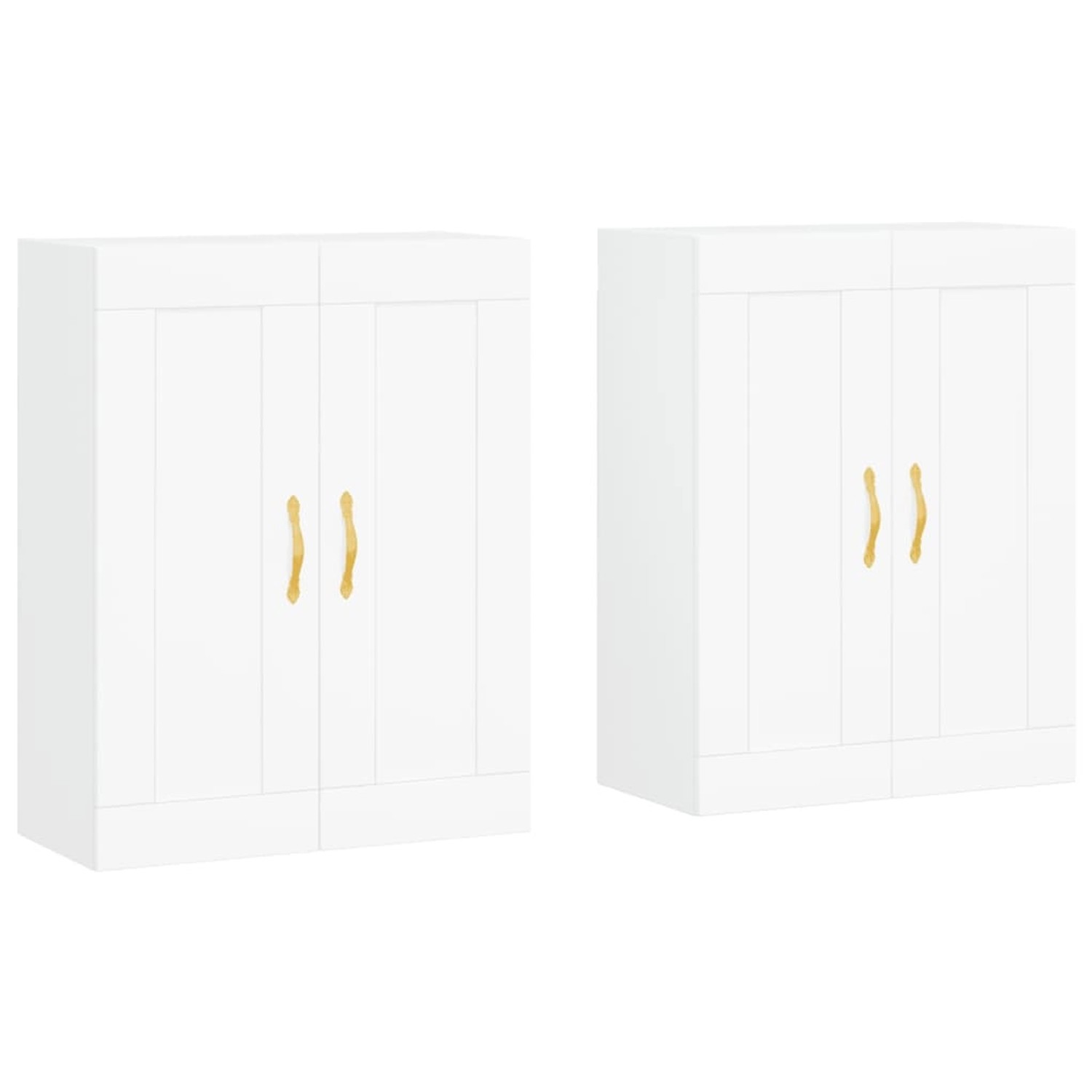 vidaXL Wandschränke 2 Stk Weiß Holzwerkstoff 3198049 günstig online kaufen