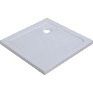 Sanotechnik Duschwanne Venus, quadratisch, 90x90 cm, aus Acryl in Weiß mit Ablauf.