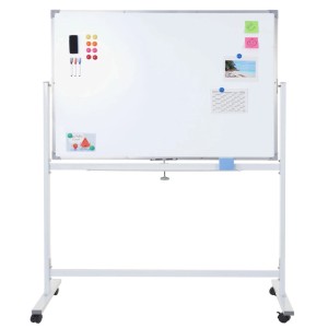 Proregal Whiteboard HxBxT 181x130x50 cm Mobil Rollbar Inkl. Zubehör Magnettafel Memoboard Pinnwand