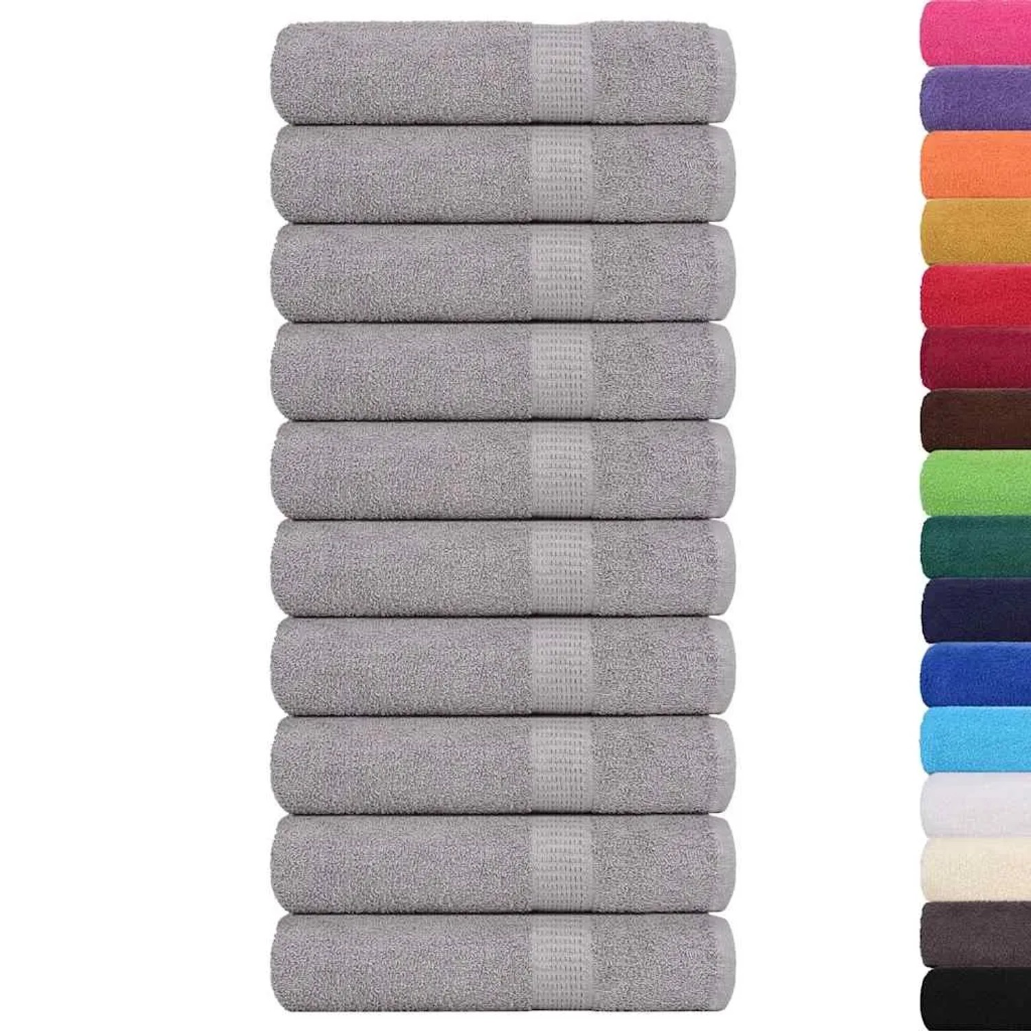 vidaXL Badetücher 10er Set Grau 70x140 cm Baumwolle kaufen bei OBI