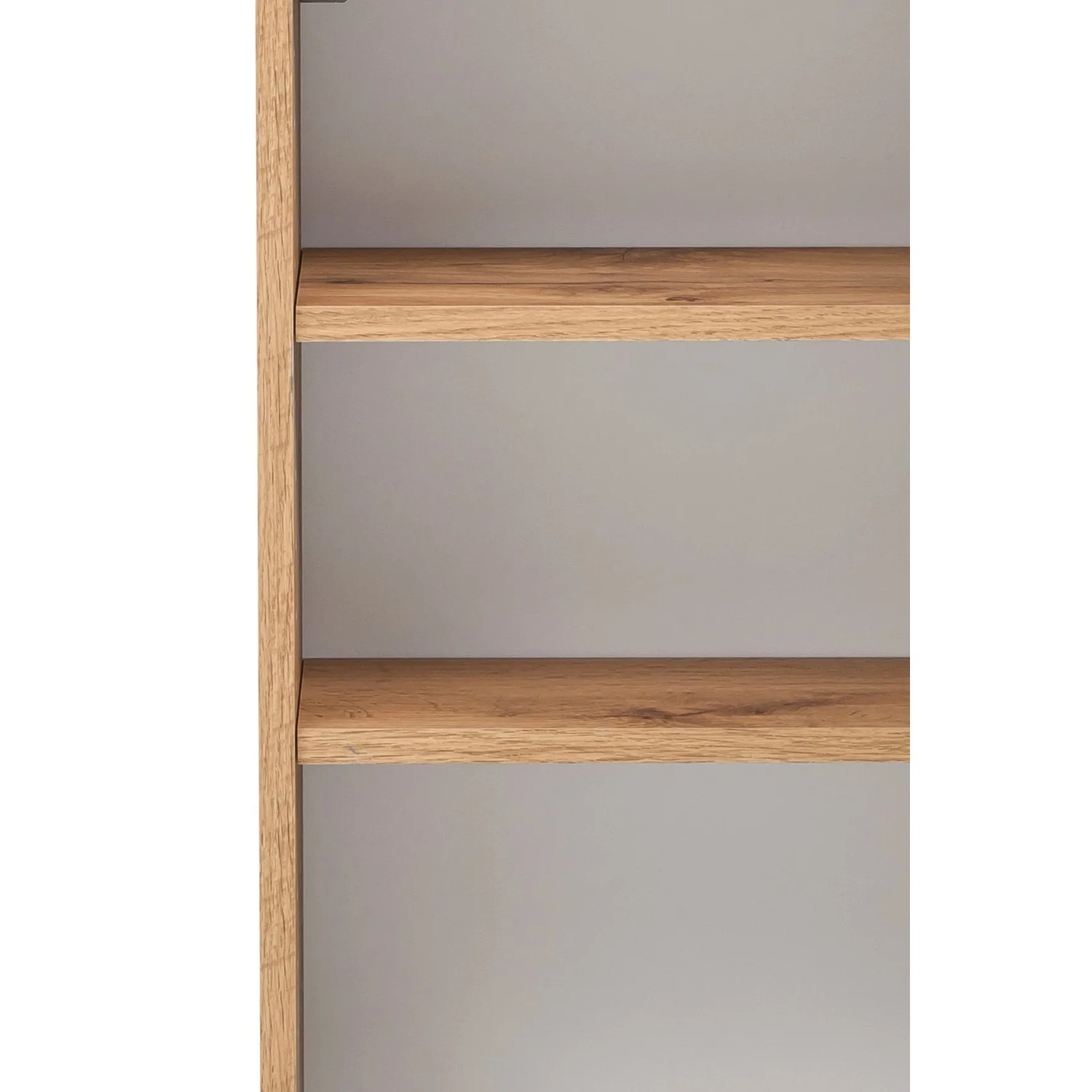 Detailansicht: Held Möbel Hängeschrank Salerno, 40 cm, Weiß/Wotaneiche, mit Einlegeböden.