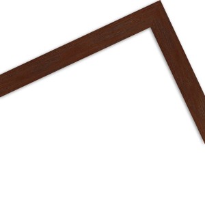 Detailansicht: Bilderrahmen H950 aus Massivholz in Nussbaum-Optik, 40x60 cm.