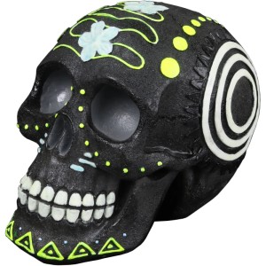 Aqua Della Dekoration Dia de los Muertos Totenkopf 4 mehrfarbig 16,7x11,7x13,2cm