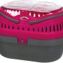 Trixie Transportbox Pico, 23x16x17cm, für Kleintiere, pink/grau.