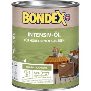 Dose Bondex Intensiv-Öl Teak 750ml für Holzschutz und Pflege.