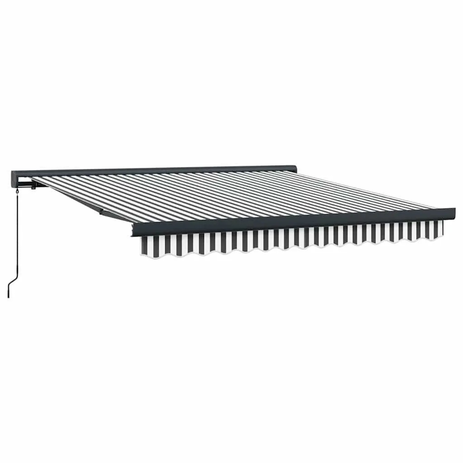vidaXL Markise Einziehbar Anthrazit und Weiß 3x2,5 m Stoff & Aluminium 3216128