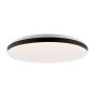 Smarte LED-Deckenleuchte Livio, RGB & CCT, weiß-schwarz, Ø 38,5 cm.