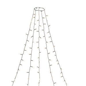 Konstsmide LED-Baummantel mit 150 bernsteinfarbenen LEDs für den Innenbereich, Ring Ø 8 cm.