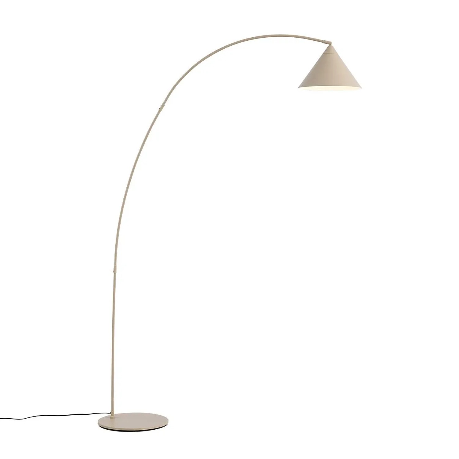 QAZQA Retro Stehlampe Beige mit Weißer Innenseite Triangolo
