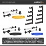 Walimex 3-fach Hintergrund Wandmontageset mit 3 Expanen, farbigen Ketten, Gewichten und Haken für Fotostudio.