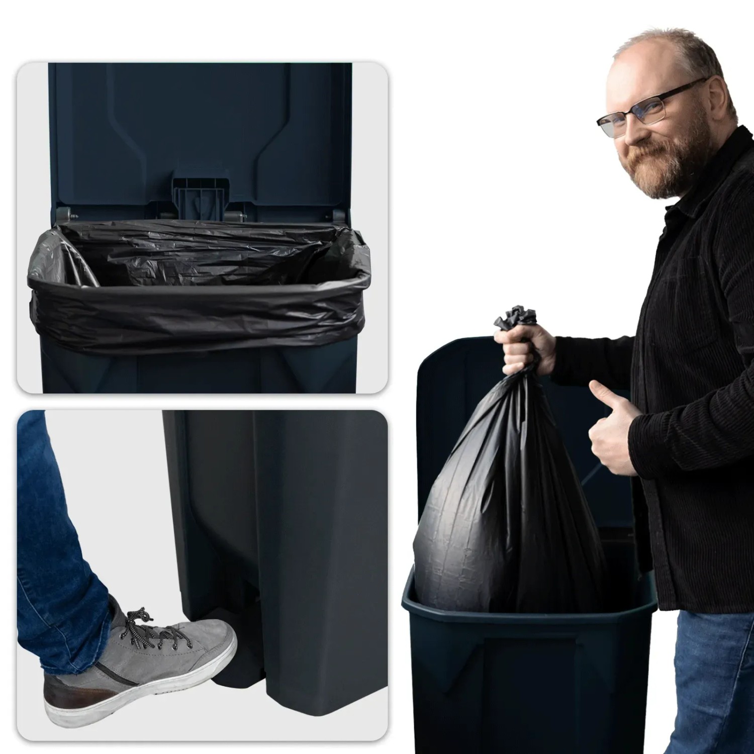 PROREGAL Großer Mülleimer 60 Liter Edelstahl 65 x 46,2 x 28,8 cm kaufen bei PROREGAL Großer Mülleimer 60 Liter Edelstahl 65 x 46,2 x 28,8 cm kaufen bei