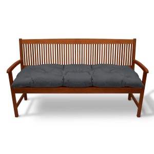 Beautissu Flair BK Bankpolster, 120x50cm, Graphitgrau, für Gartenbänke & Hollywoodschaukeln.