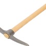 LUX Mini Handpickel Classic, Gartenhandgerät mit Holzstiel und Stahlkopf zum Unkrautjäten.