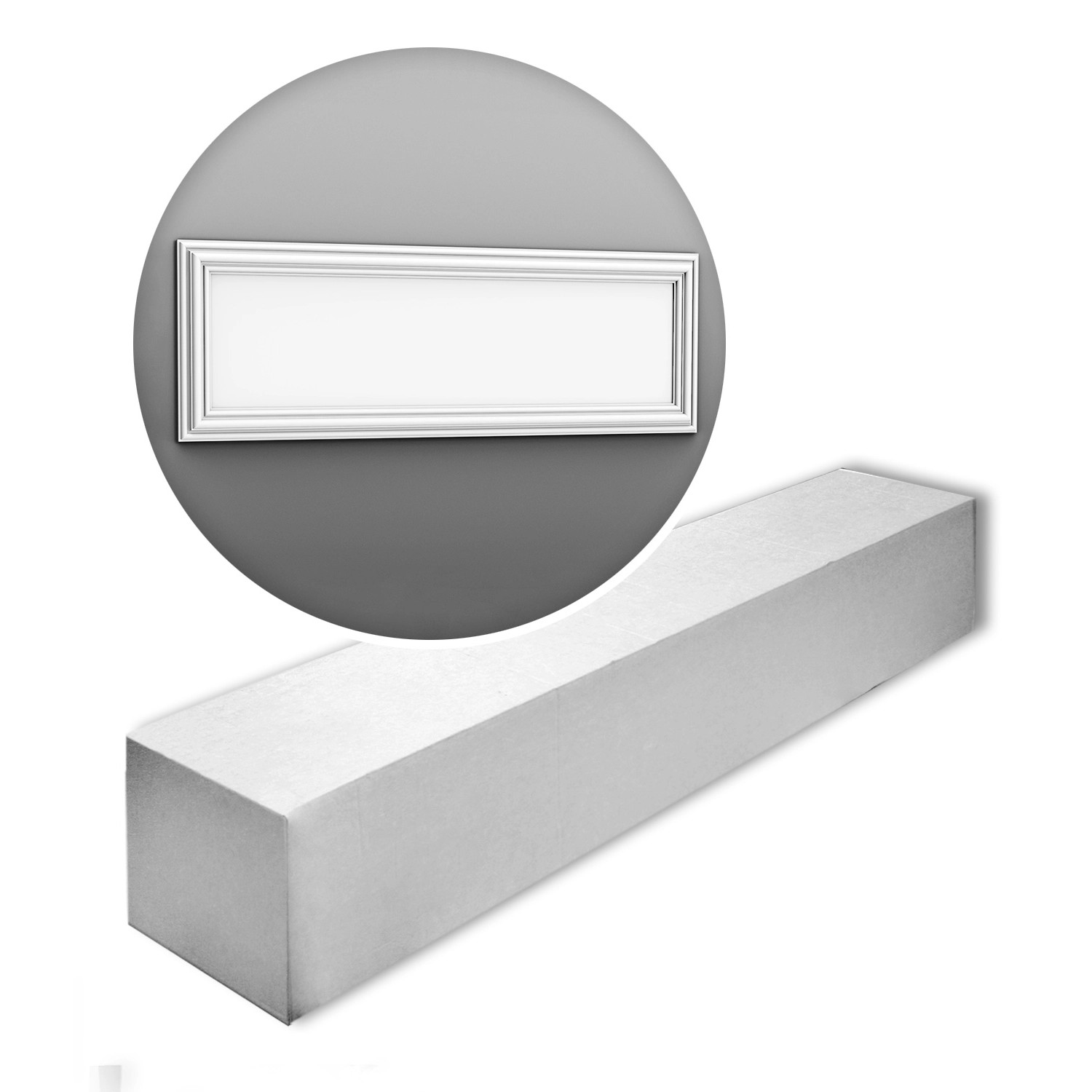 ORAC DECOR W120-Box LUXXUS 3D Wandpaneel 1 Karton Set mit 4 Dekoelementen 3 m2 Weiß