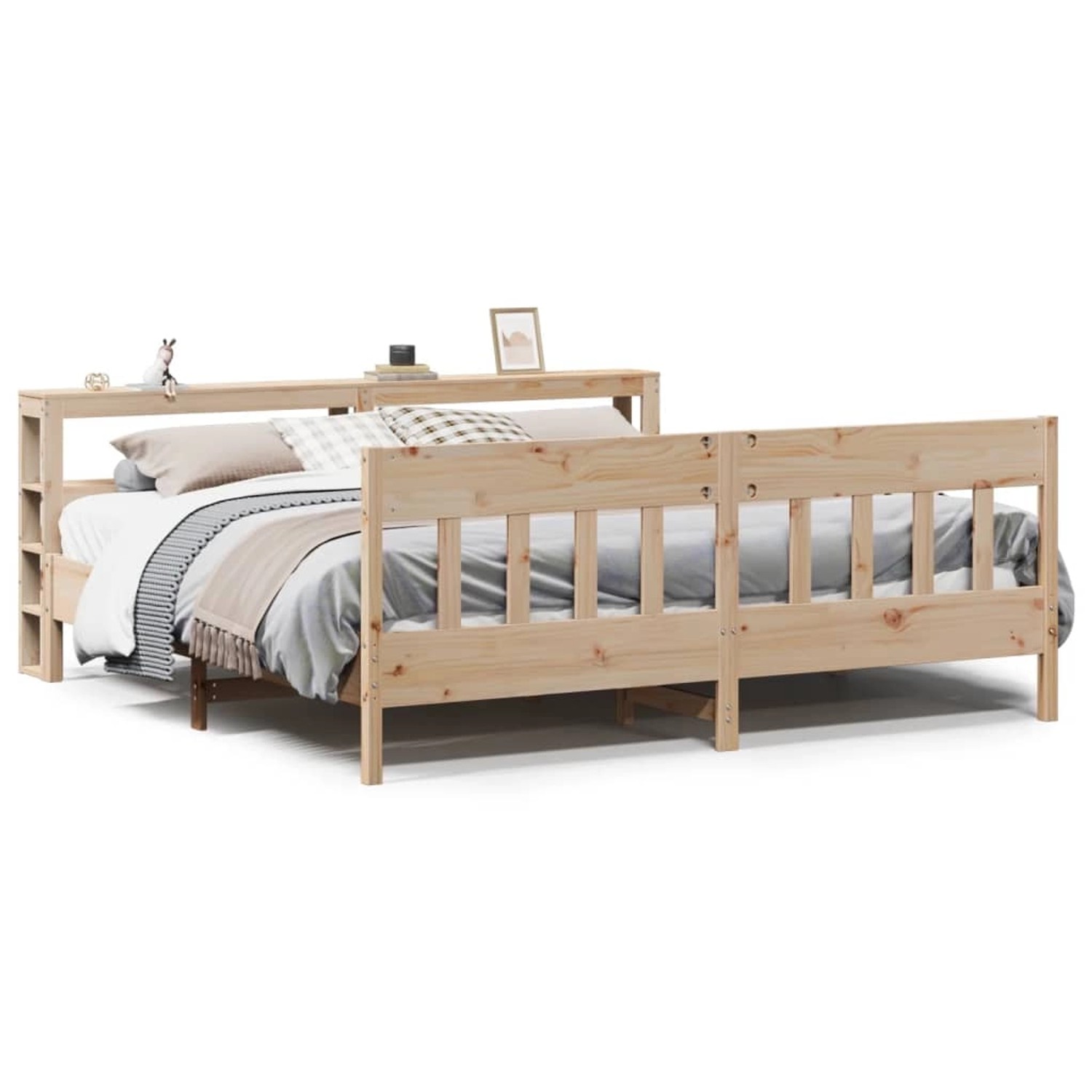 vidaXL Massivholzbett ohne Matratze 200x200 cm Kiefer 3306252 günstig online kaufen