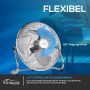 TroniTechnik Bodenventilator Windmaschine, 70W, ⌀35cm, silberfarben, mit drei Geschwindigkeitsstufen.