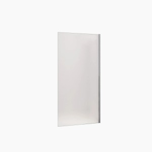 Duschparadies Walk-in Dusche 70x200cm, Milchglas Duschabtrennung mit hochglanz verchromtem Rahmen. 10mm Sicherheitsglas.