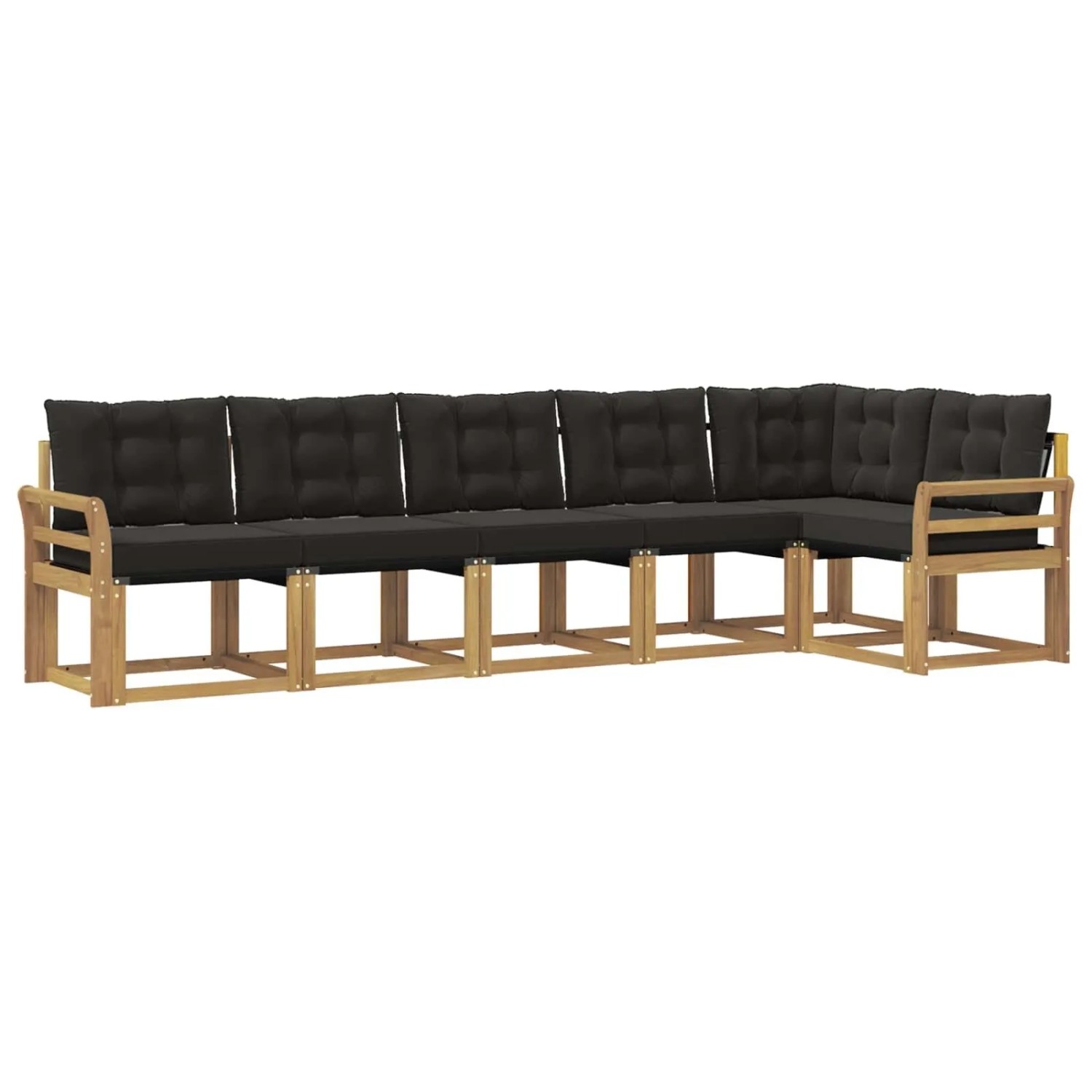 vidaXL Outdoor-Sofagarnitur mit Kissen 6-Tlg Weiß und Schwarz 3389526