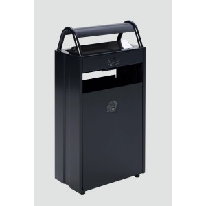 PROREGAL Kombiascher Mit Schloss Und Blenden 60 Liter HxBxT 98 x 48,5 x 26,5 cm Stahl Anthrazit